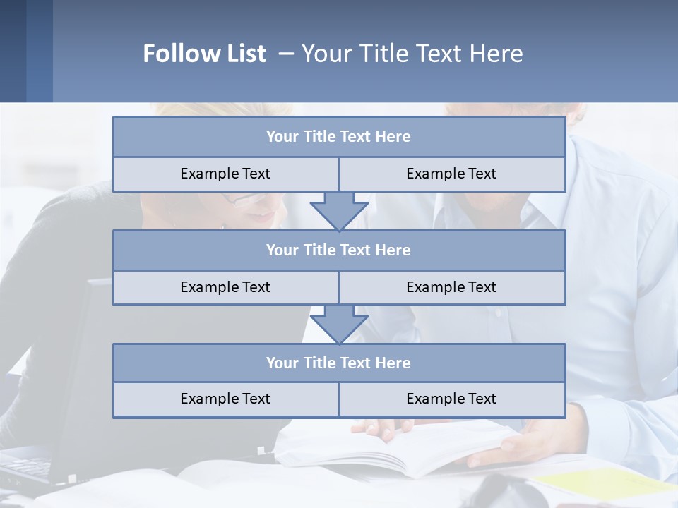 A Man And Woman Looking At A Laptop Screen PowerPoint Template