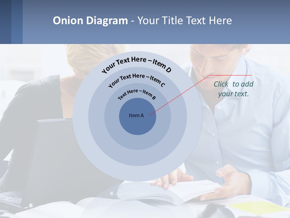 A Man And Woman Looking At A Laptop Screen PowerPoint Template
