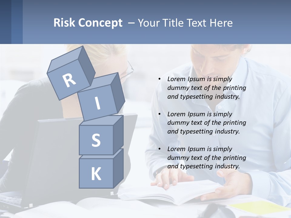 A Man And Woman Looking At A Laptop Screen PowerPoint Template