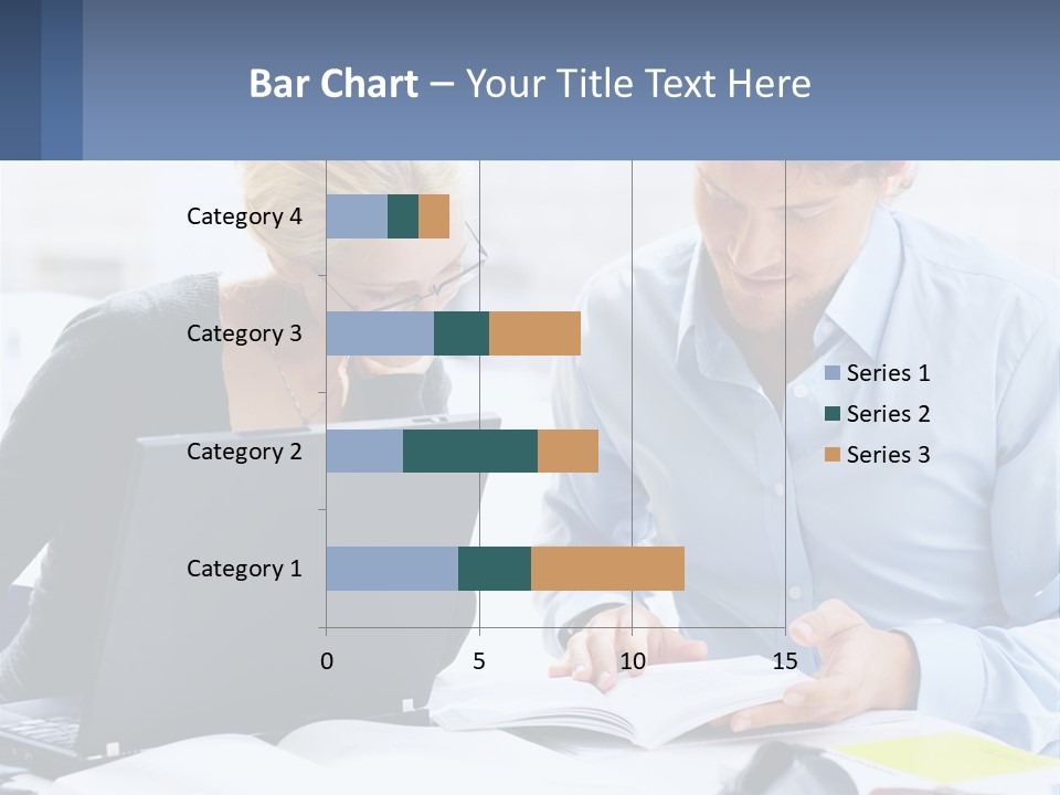 A Man And Woman Looking At A Laptop Screen PowerPoint Template