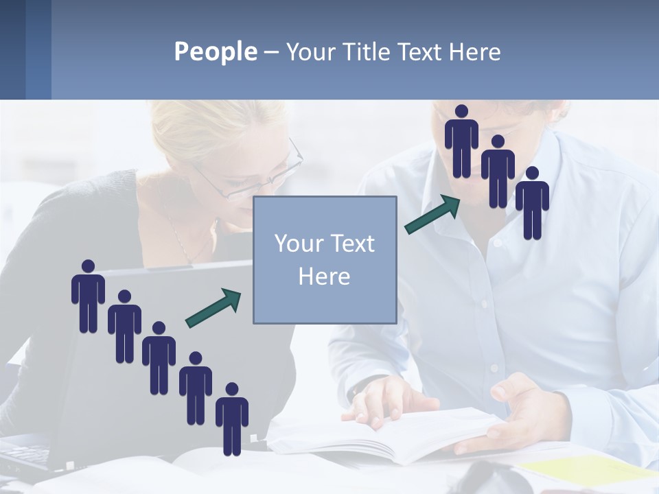 A Man And Woman Looking At A Laptop Screen PowerPoint Template