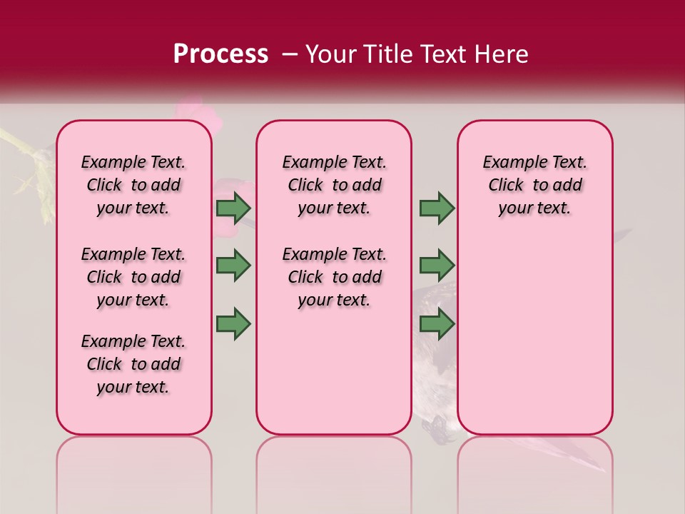 A Hummingbird With A Pink Flower In Its Beak PowerPoint Template