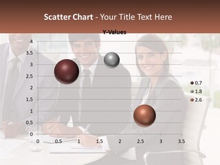 A Group Of Business People Sitting At A Table PowerPoint Template