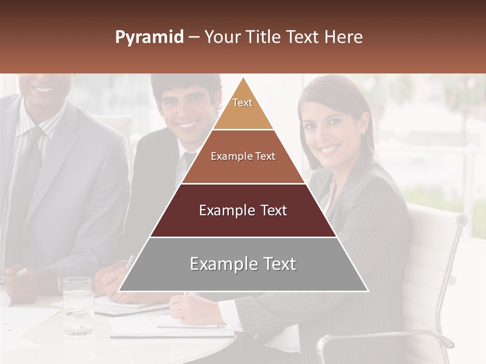 A Group Of Business People Sitting At A Table PowerPoint Template