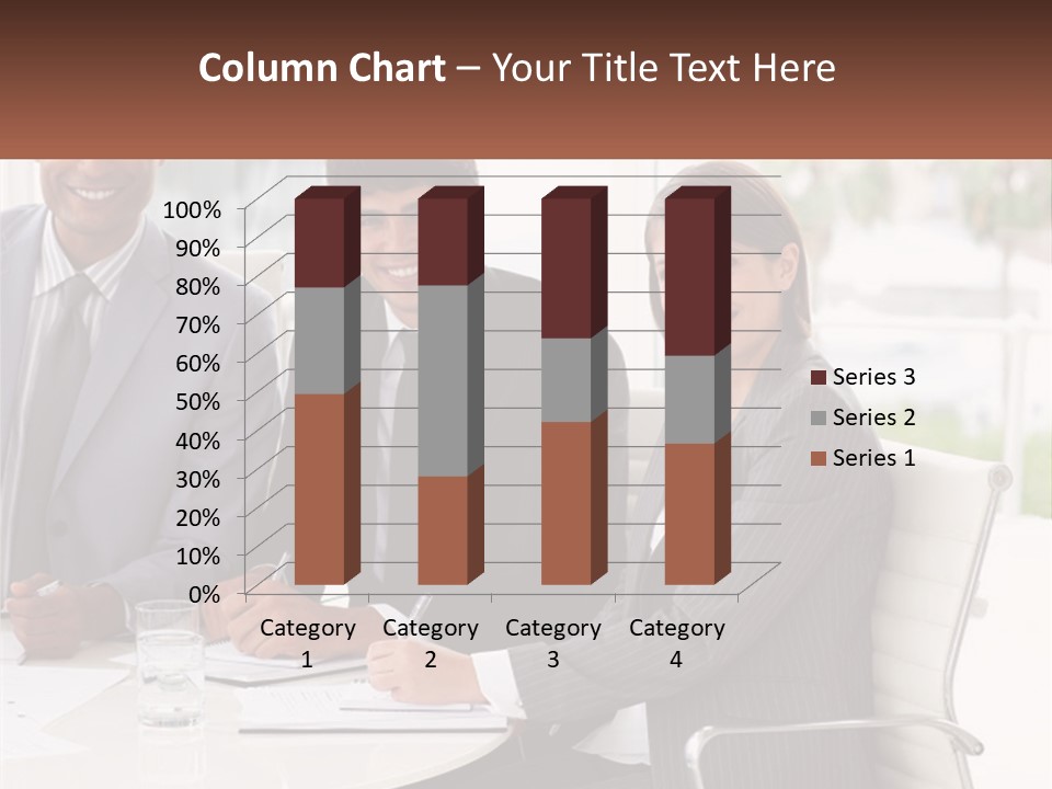 A Group Of Business People Sitting At A Table PowerPoint Template