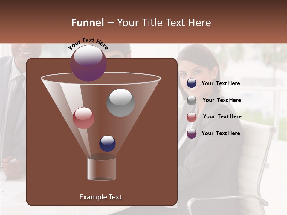 A Group Of Business People Sitting At A Table PowerPoint Template
