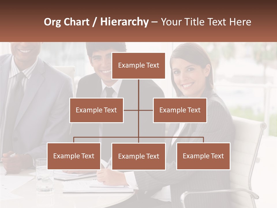 A Group Of Business People Sitting At A Table PowerPoint Template
