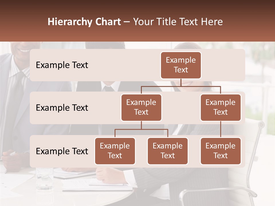 A Group Of Business People Sitting At A Table PowerPoint Template