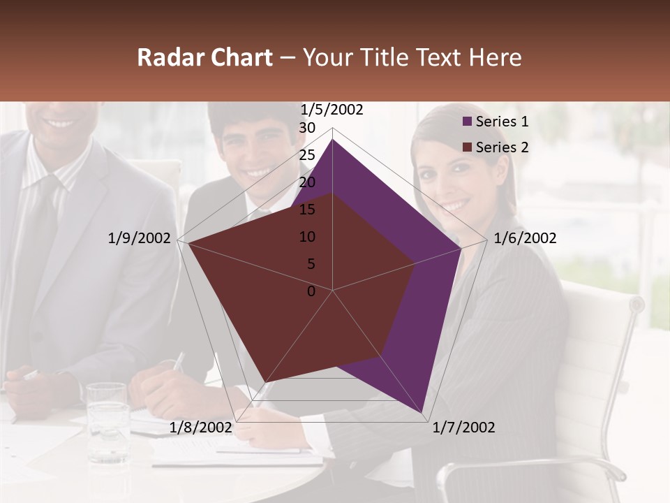 A Group Of Business People Sitting At A Table PowerPoint Template