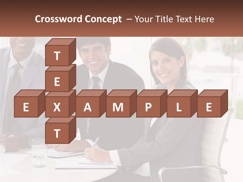 A Group Of Business People Sitting At A Table PowerPoint Template