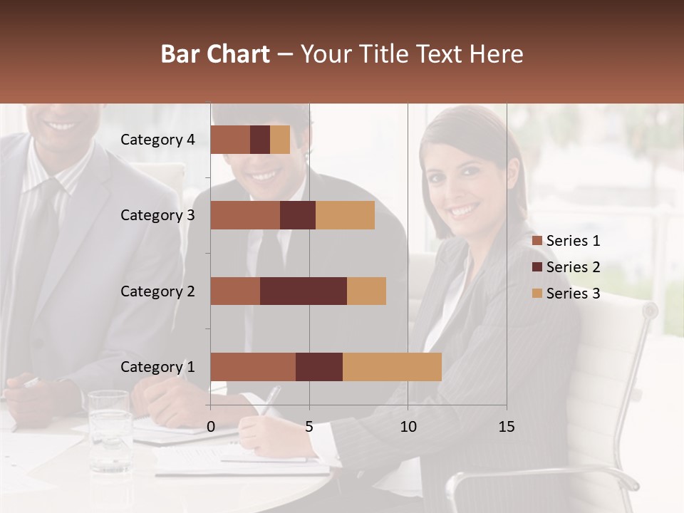 A Group Of Business People Sitting At A Table PowerPoint Template