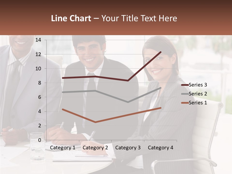 A Group Of Business People Sitting At A Table PowerPoint Template