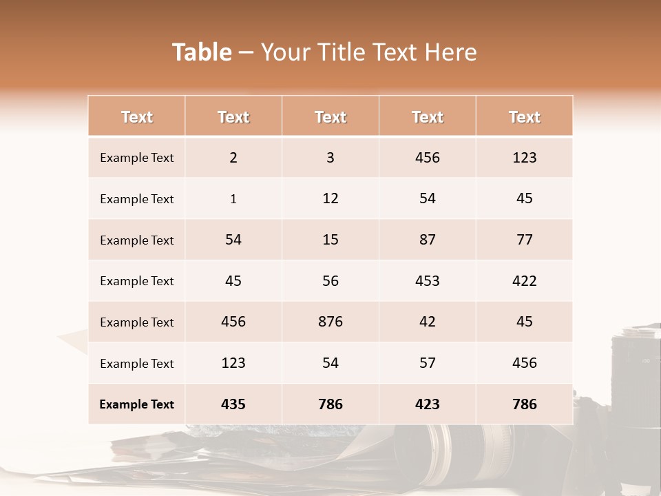 A Baby Reading A Book Next To A Camera PowerPoint Template