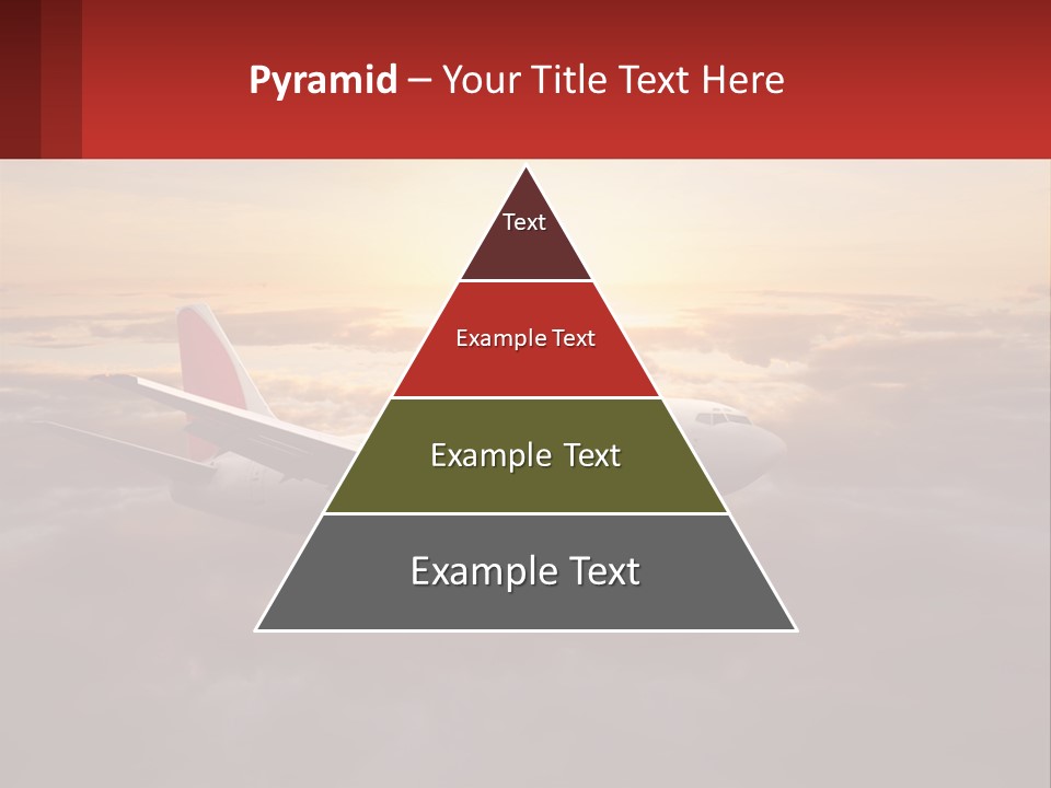 A Plane Flying In The Sky With The Sun In The Background PowerPoint Template