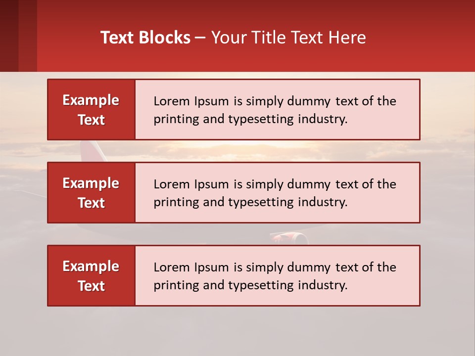 A Plane Flying In The Sky With The Sun In The Background PowerPoint Template