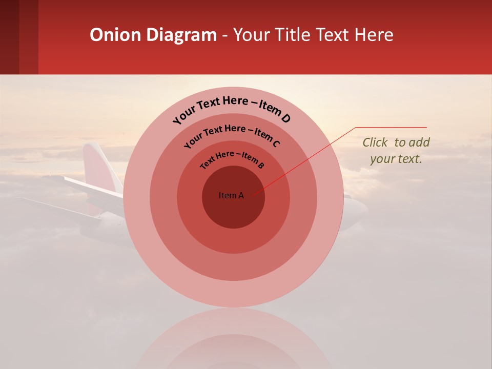 A Plane Flying In The Sky With The Sun In The Background PowerPoint Template