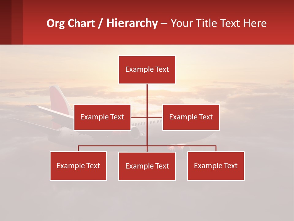 A Plane Flying In The Sky With The Sun In The Background PowerPoint Template