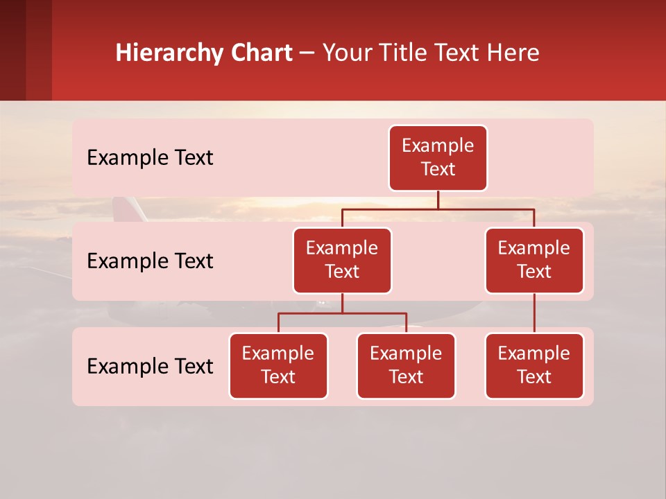 A Plane Flying In The Sky With The Sun In The Background PowerPoint Template