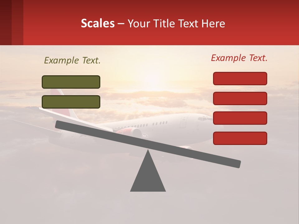 A Plane Flying In The Sky With The Sun In The Background PowerPoint Template