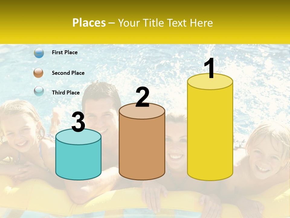 A Group Of People Riding On Top Of An Inflatable Raft PowerPoint Template