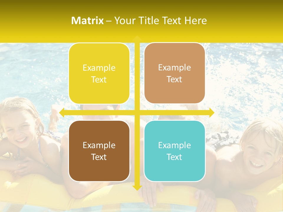 A Group Of People Riding On Top Of An Inflatable Raft PowerPoint Template