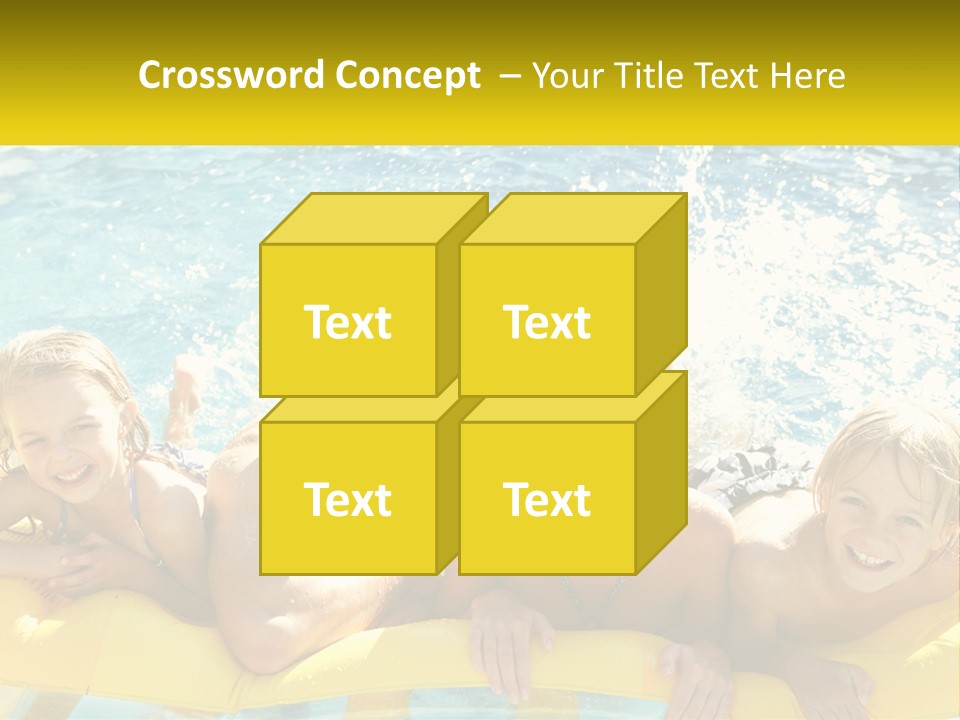 A Group Of People Riding On Top Of An Inflatable Raft PowerPoint Template