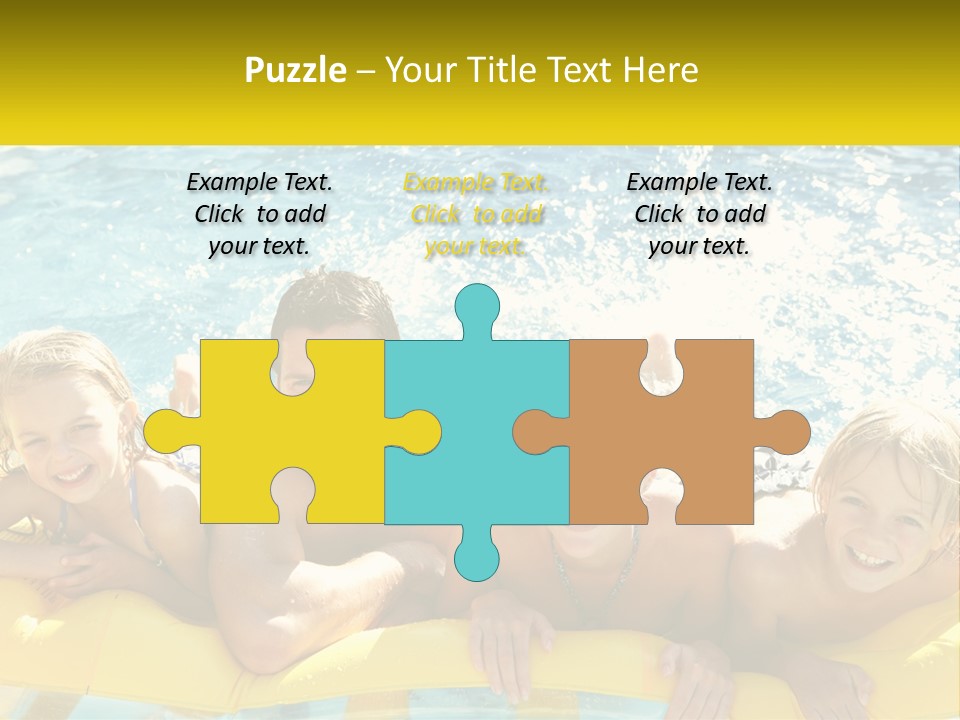 A Group Of People Riding On Top Of An Inflatable Raft PowerPoint Template