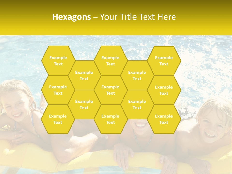 A Group Of People Riding On Top Of An Inflatable Raft PowerPoint Template