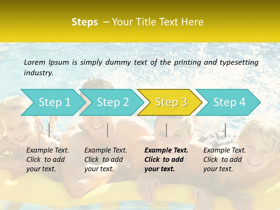 A Group Of People Riding On Top Of An Inflatable Raft PowerPoint Template