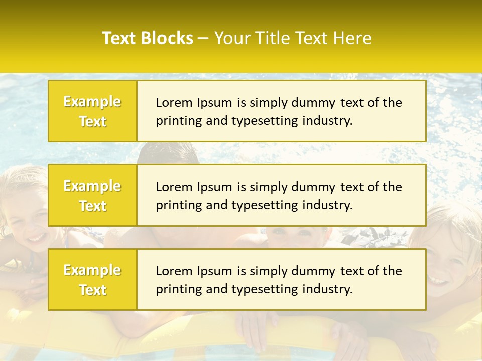 A Group Of People Riding On Top Of An Inflatable Raft PowerPoint Template