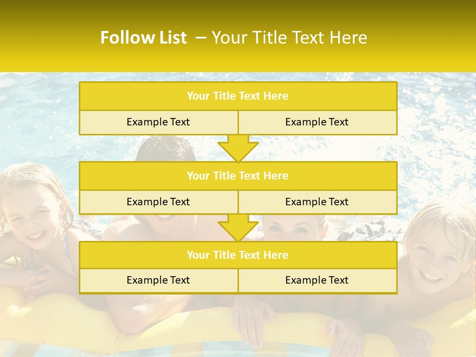 A Group Of People Riding On Top Of An Inflatable Raft PowerPoint Template