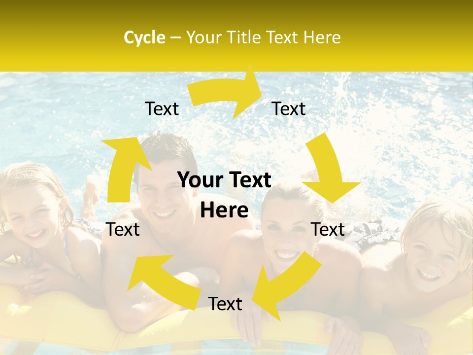 A Group Of People Riding On Top Of An Inflatable Raft PowerPoint Template