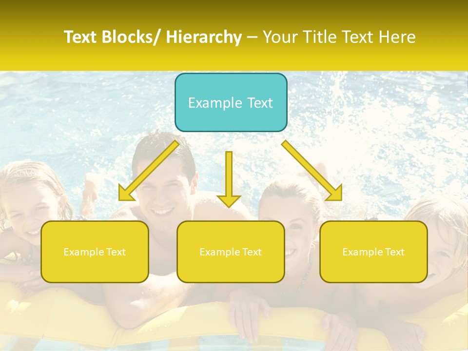 A Group Of People Riding On Top Of An Inflatable Raft PowerPoint Template