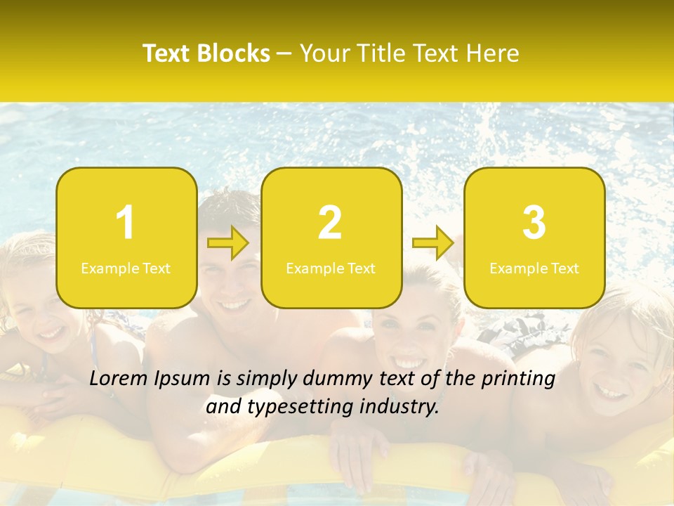 A Group Of People Riding On Top Of An Inflatable Raft PowerPoint Template