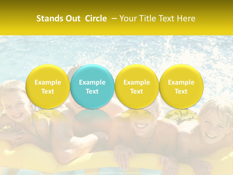 A Group Of People Riding On Top Of An Inflatable Raft PowerPoint Template