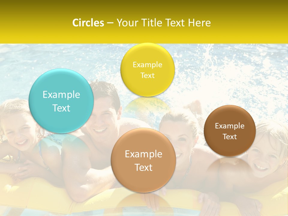 A Group Of People Riding On Top Of An Inflatable Raft PowerPoint Template