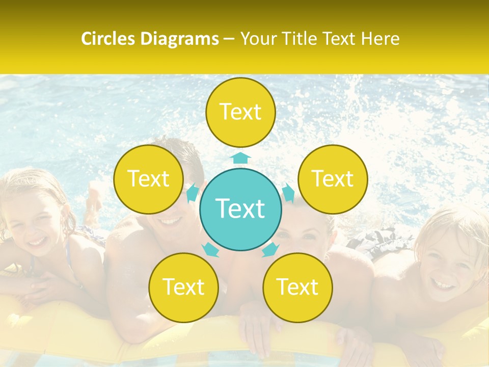 A Group Of People Riding On Top Of An Inflatable Raft PowerPoint Template