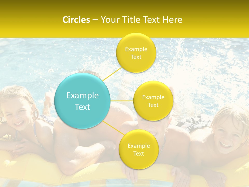 A Group Of People Riding On Top Of An Inflatable Raft PowerPoint Template