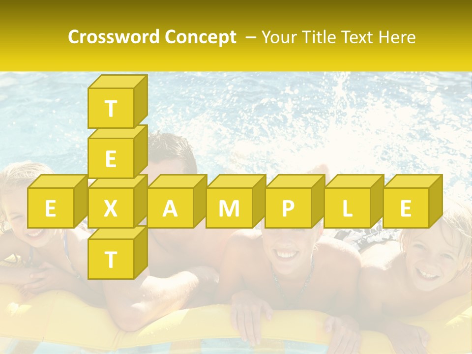 A Group Of People Riding On Top Of An Inflatable Raft PowerPoint Template