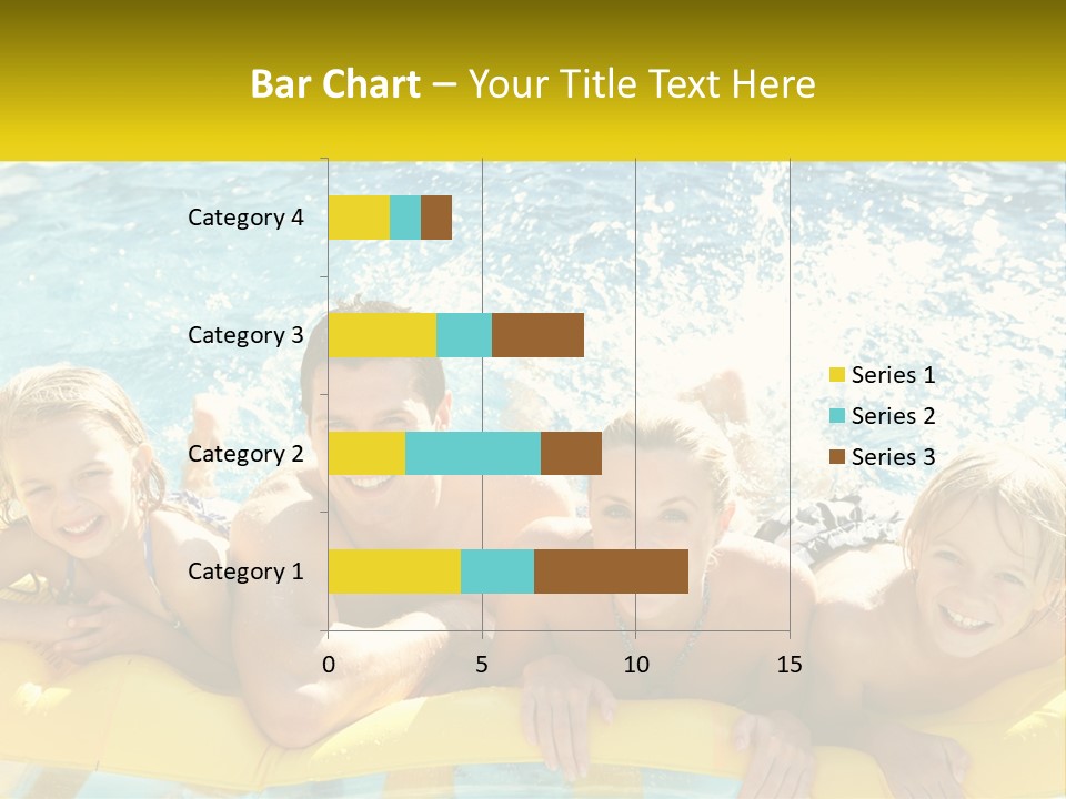 A Group Of People Riding On Top Of An Inflatable Raft PowerPoint Template