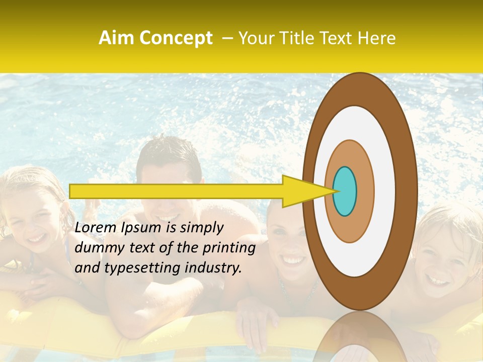A Group Of People Riding On Top Of An Inflatable Raft PowerPoint Template