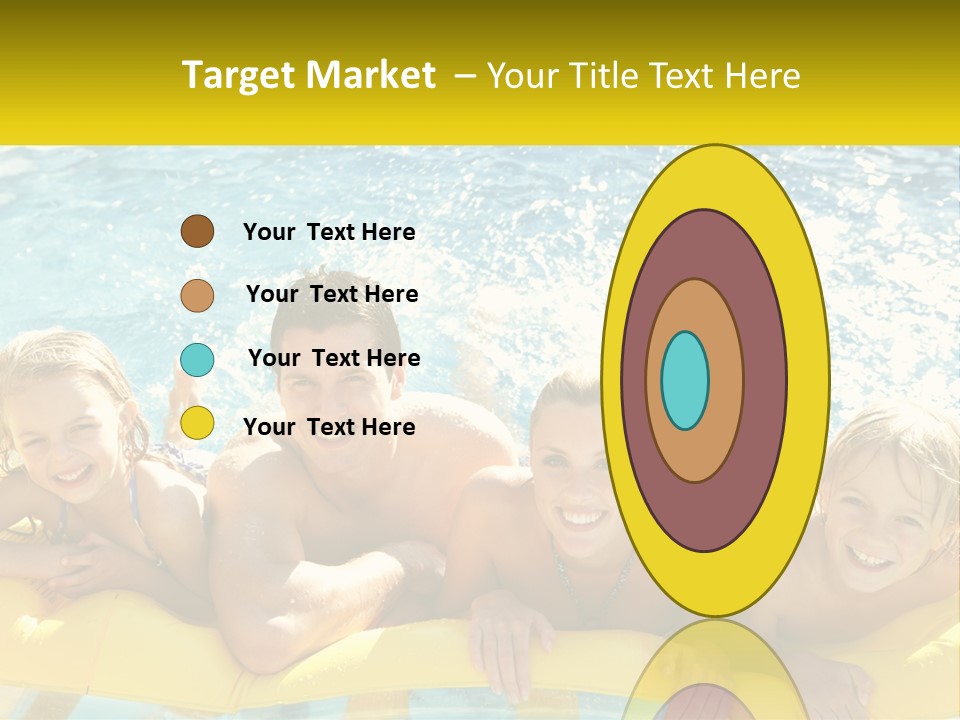 A Group Of People Riding On Top Of An Inflatable Raft PowerPoint Template