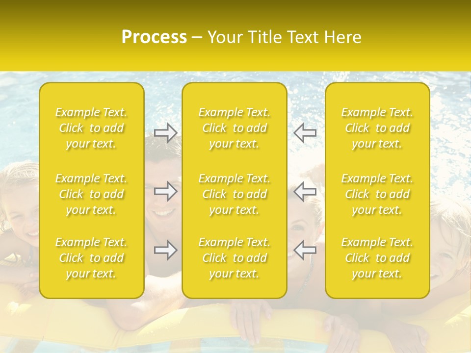 A Group Of People Riding On Top Of An Inflatable Raft PowerPoint Template