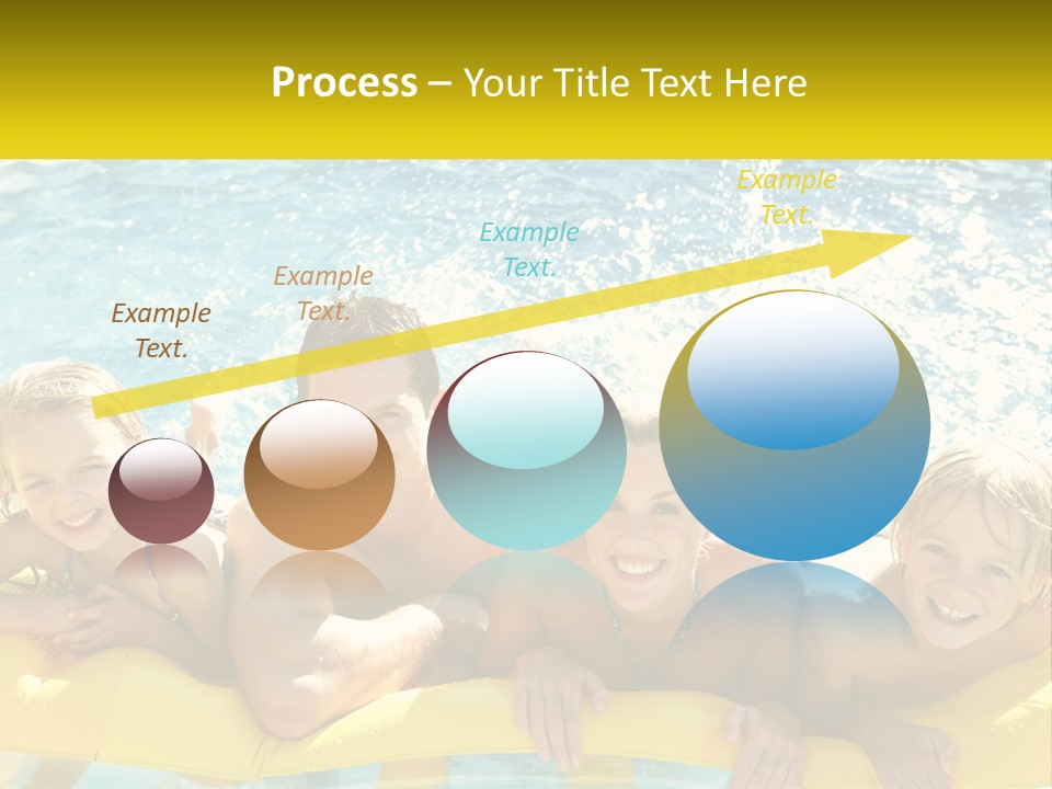A Group Of People Riding On Top Of An Inflatable Raft PowerPoint Template