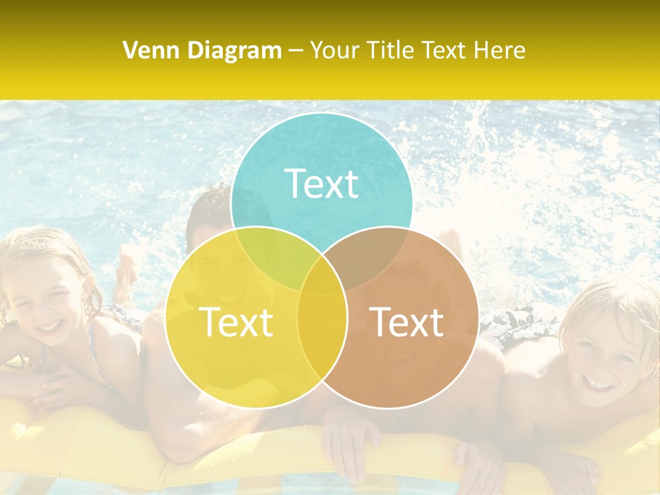 A Group Of People Riding On Top Of An Inflatable Raft PowerPoint Template