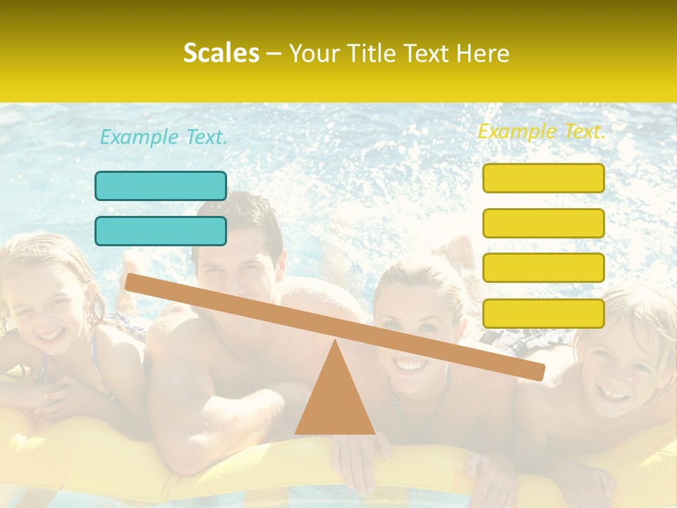 A Group Of People Riding On Top Of An Inflatable Raft PowerPoint Template