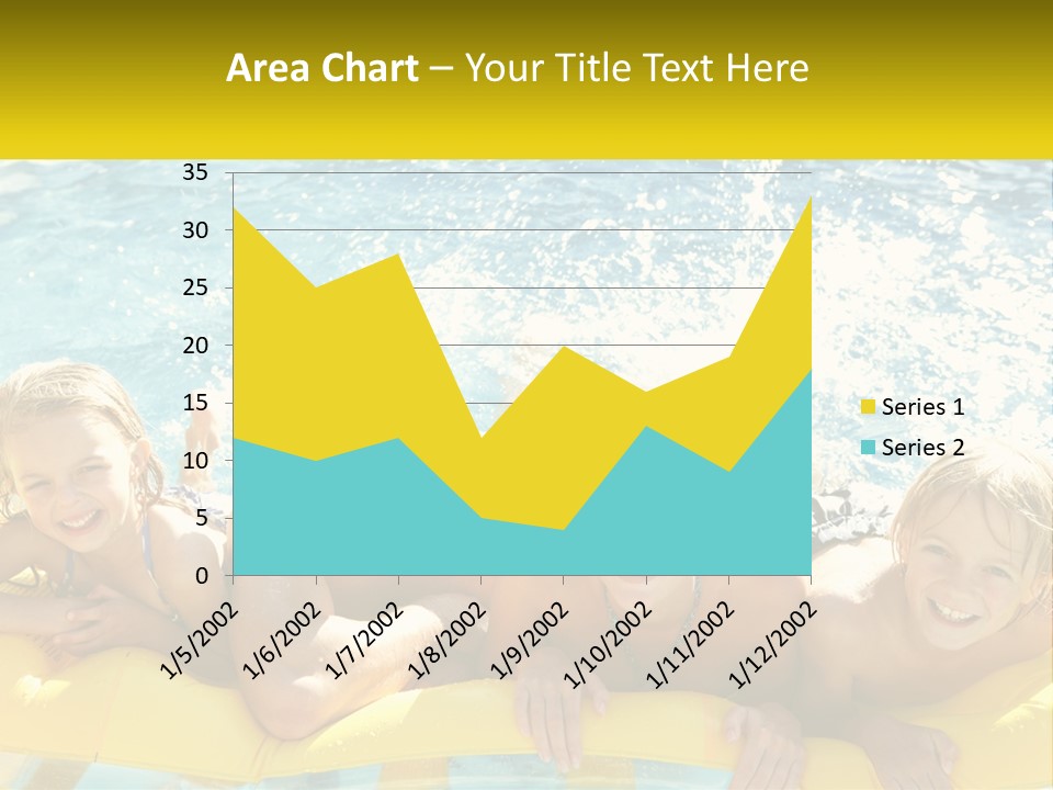 A Group Of People Riding On Top Of An Inflatable Raft PowerPoint Template