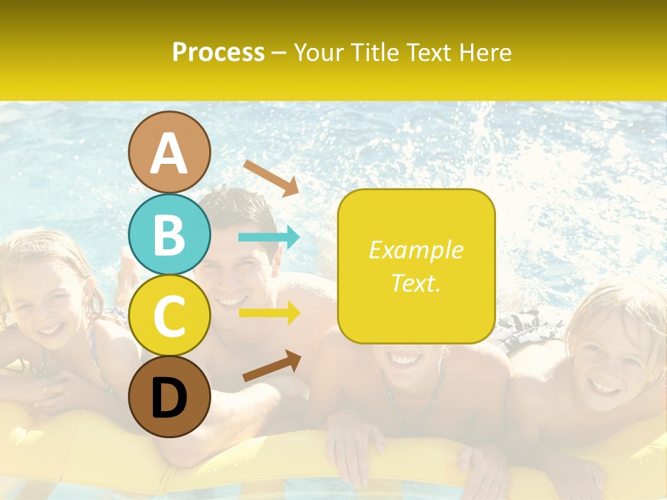 A Group Of People Riding On Top Of An Inflatable Raft PowerPoint Template