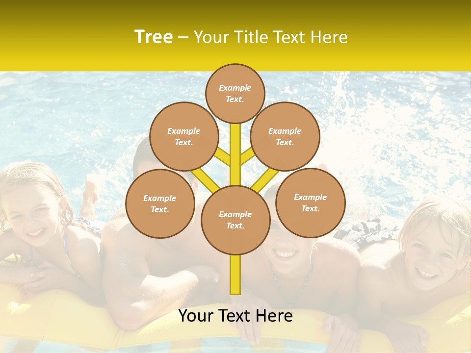 A Group Of People Riding On Top Of An Inflatable Raft PowerPoint Template