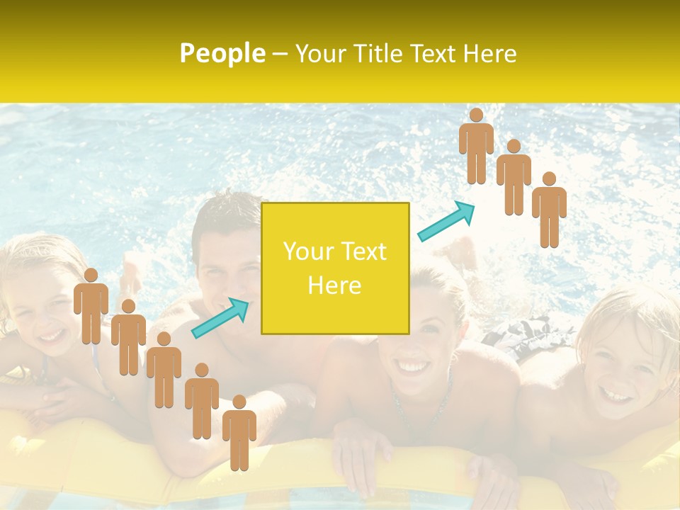A Group Of People Riding On Top Of An Inflatable Raft PowerPoint Template